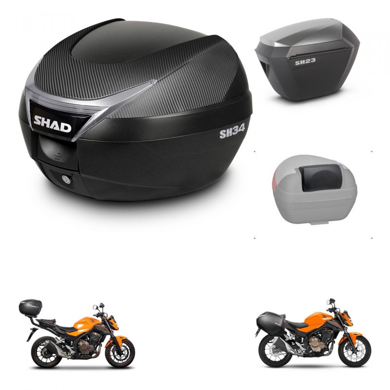 SHAD Maletas sh23 alu + soporte montaje baul SH34 accesorios KIT-473877