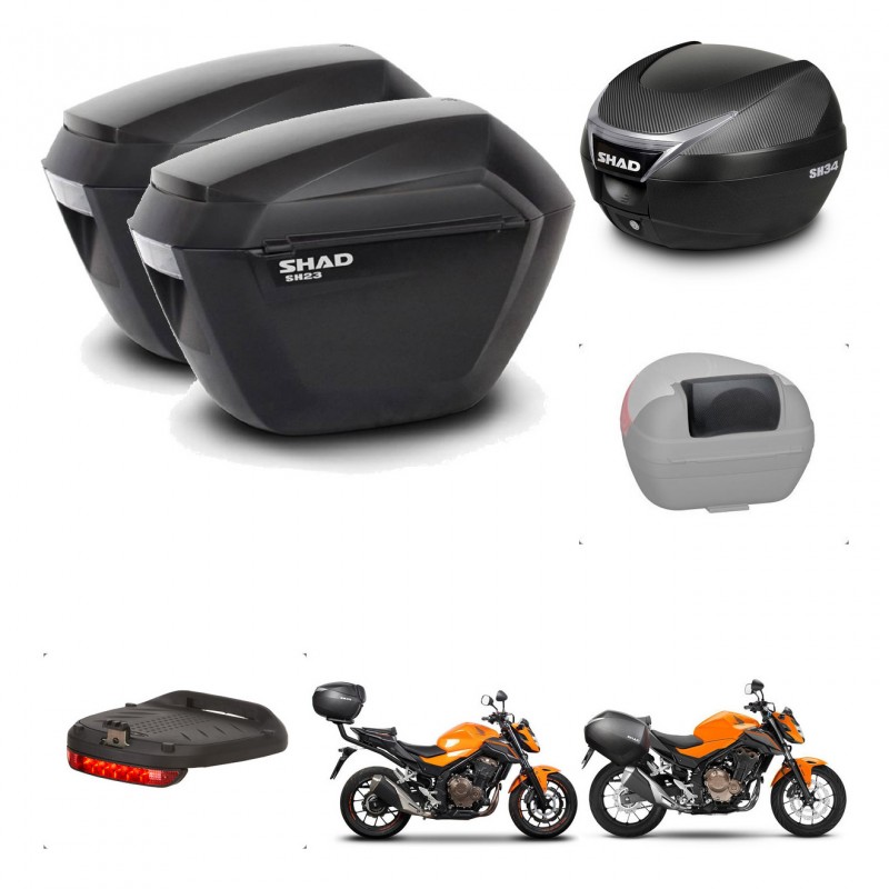 SHAD Trunk SH34 + mounting bracket suitcases sh23 accessories KIT-473878
