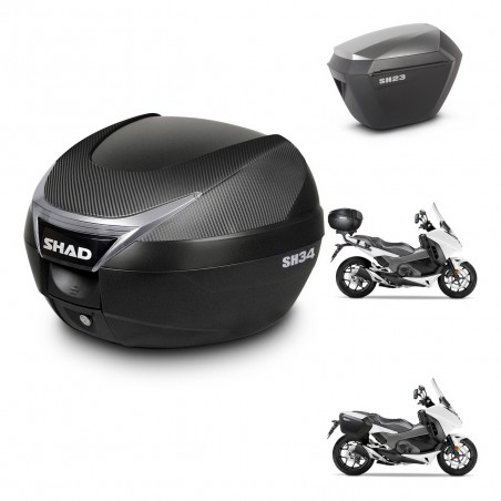 SHAD Maletas sh23 alu + soporte montaje baul SH34 KIT-473881
