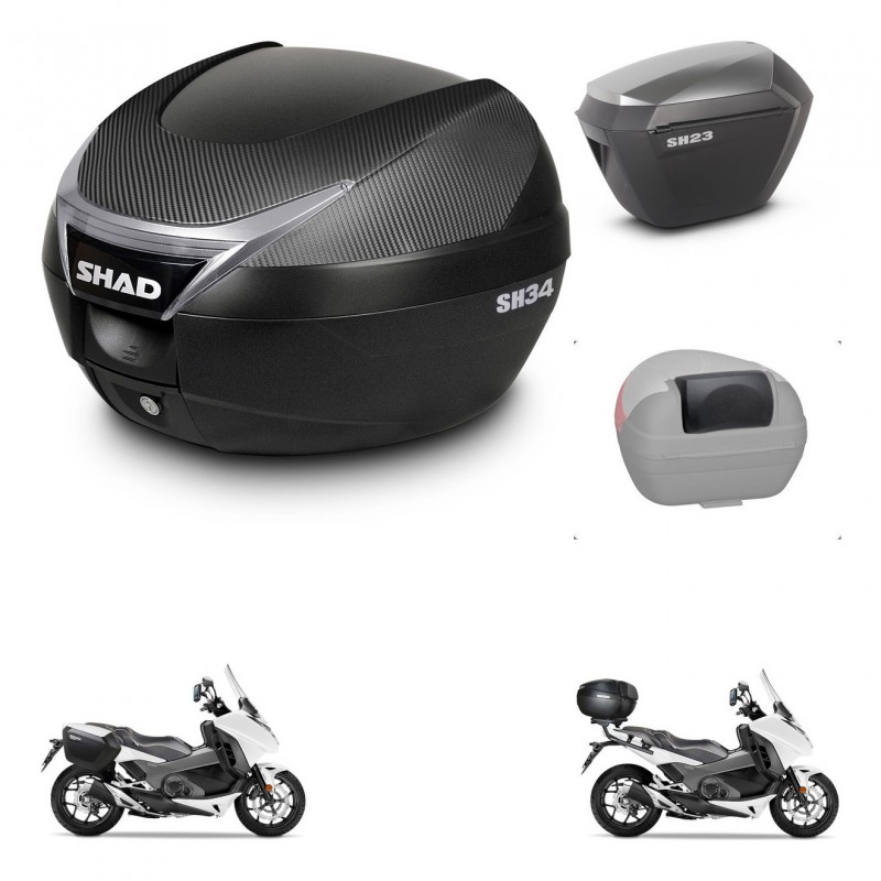 SHAD Maletas sh23 alu + soporte montaje baul SH34 accesorios KIT-473885