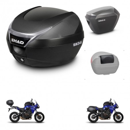 SHAD Maletas sh23 alu + soporte montaje baul SH34 accesorios KIT-473893