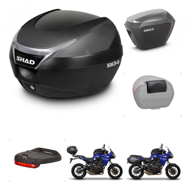 SHAD Maletas sh23 alu + soporte montaje baul SH34 accesorios KIT-473895