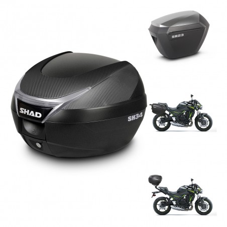 SHAD Maletas sh23 alu + soporte montaje baul SH34 KIT-473897