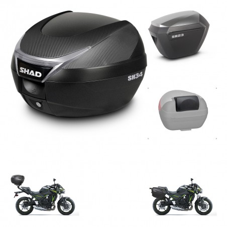 SHAD Maletas sh23 alu + soporte montaje baul SH34 accesorios KIT-473901