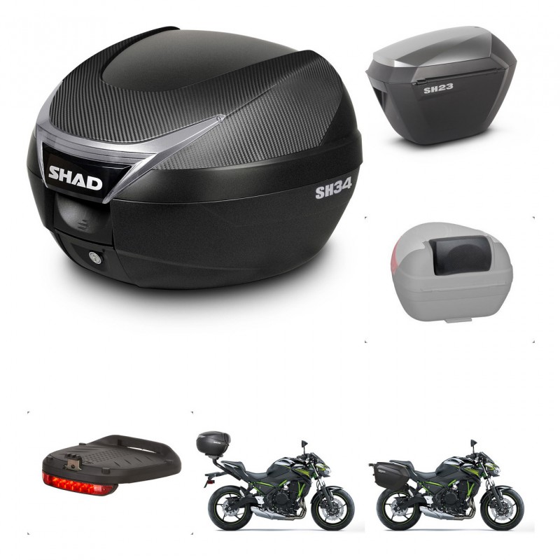 SHAD Maletas sh23 alu + soporte montaje baul SH34 accesorios KIT-473903