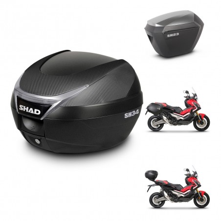 SHAD Maletas sh23 alu + soporte montaje baul SH34 KIT-473905
