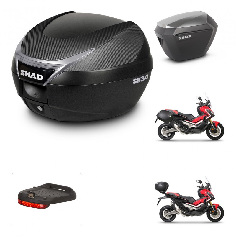 SHAD Maletas sh23 alu + soporte montaje baul SH34 accesorios KIT-473907