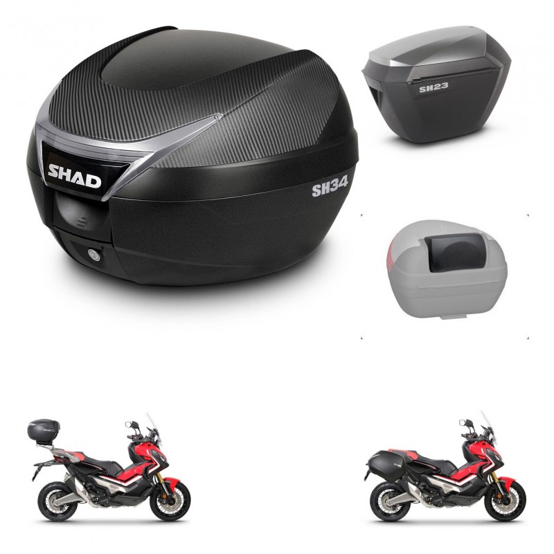 SHAD Maletas sh23 alu + soporte montaje baul SH34 accesorios KIT-473917