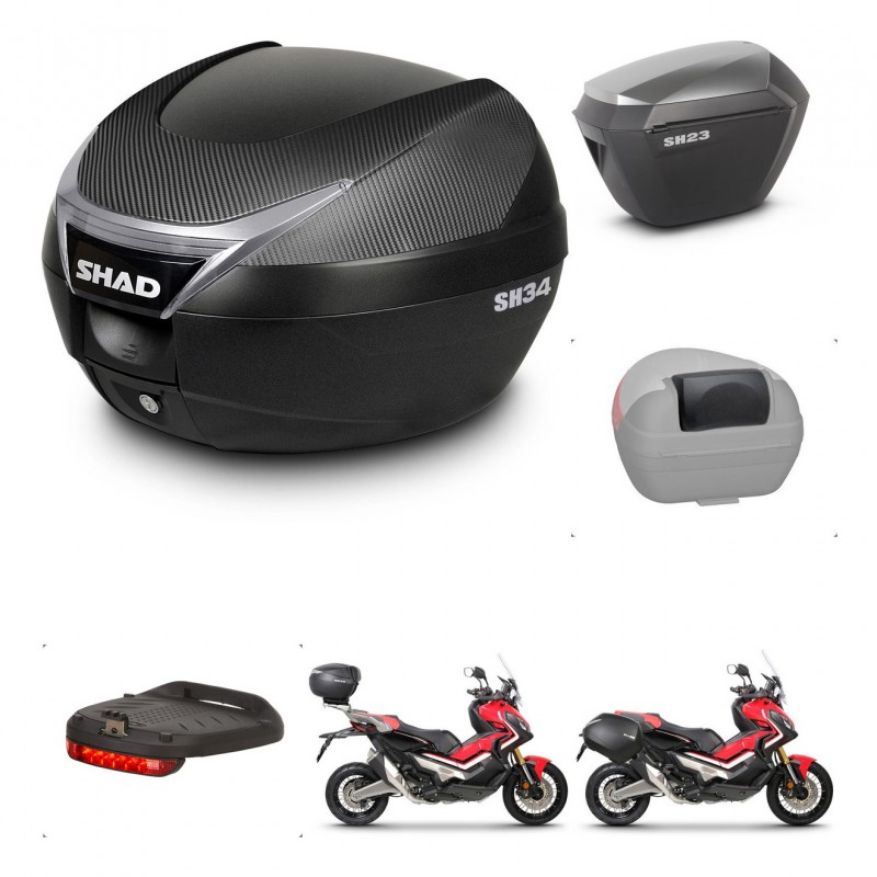 SHAD Maletas sh23 alu + soporte montaje baul SH34 accesorios KIT-473919
