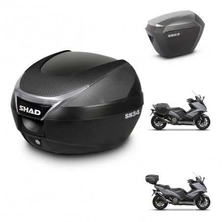 SHAD Maletas sh23 alu + soporte montaje baul SH34 KIT-473921