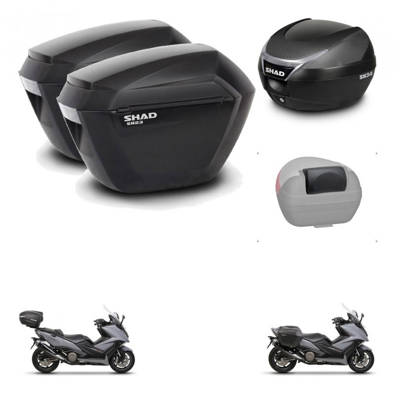 SHAD Trunk SH34 + mounting bracket suitcases sh23 accessories KIT-473924