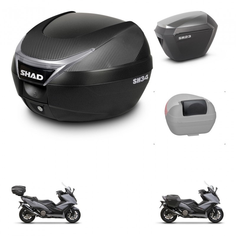 SHAD Maletas sh23 alu + soporte montaje baul SH34 accesorios KIT-473925