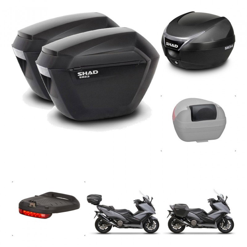 SHAD Trunk SH34 + mounting bracket suitcases sh23 accessories KIT-473926