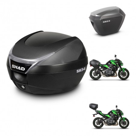 SHAD Maletas sh23 alu + soporte montaje baul SH34 KIT-473929