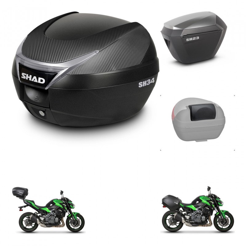 SHAD Maletas sh23 alu + soporte montaje baul SH34 accesorios KIT-473933