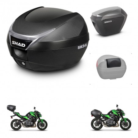 SHAD Maletas sh23 alu + soporte montaje baul SH34 accesorios KIT-473933