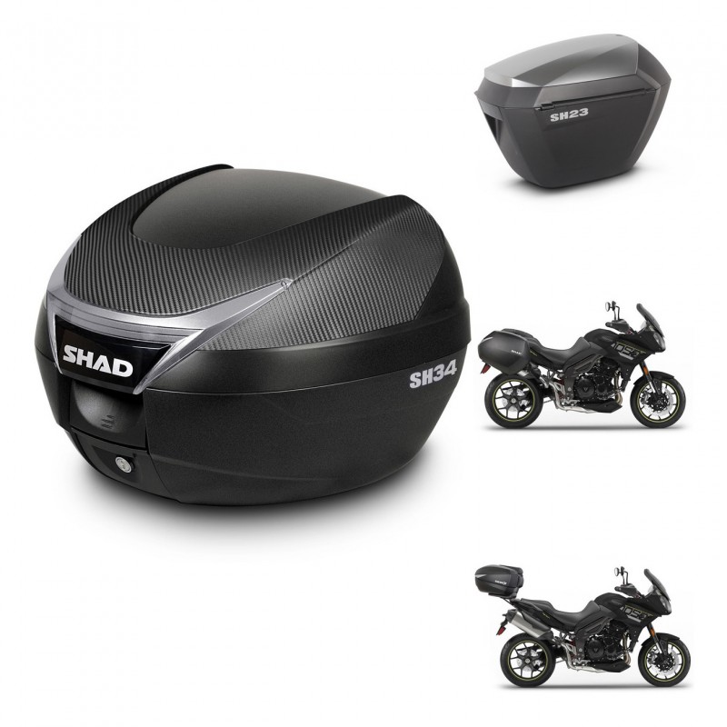 SHAD Maletas sh23 alu + soporte montaje baul SH34 KIT-473937