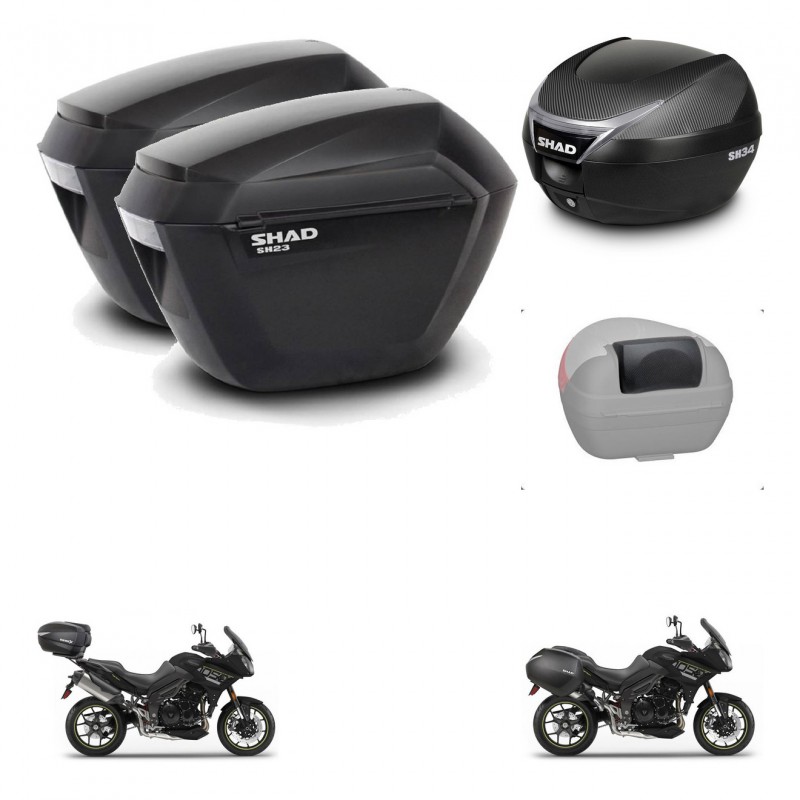 SHAD Trunk SH34 + mounting bracket suitcases sh23 accessories KIT-473940