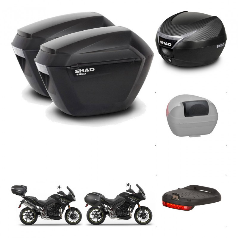 SHAD Trunk SH34 + mounting bracket suitcases sh23 accessories KIT-473942