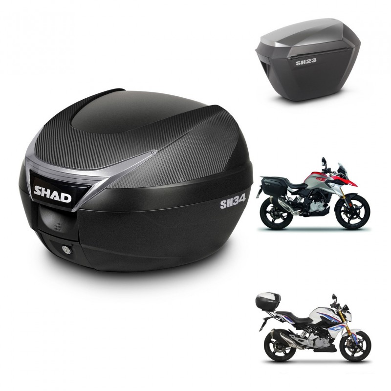 SHAD Maletas sh23 alu + soporte montaje baul SH34 KIT-473953