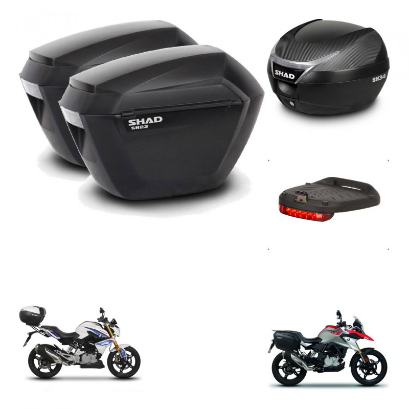 SHAD Trunk SH34 + mounting bracket suitcases sh23 accessories KIT-473954