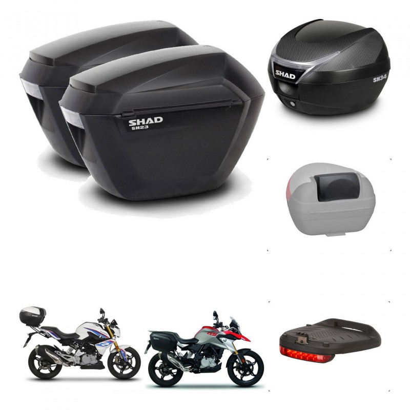 SHAD Trunk SH34 + mounting bracket suitcases sh23 accessories KIT-473958