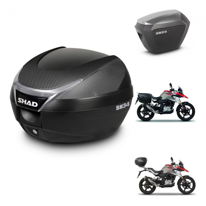 SHAD Maletas sh23 alu + soporte montaje baul SH34 KIT-473961