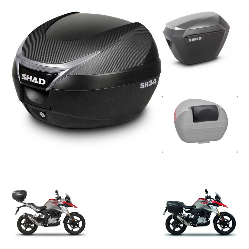 SHAD Maletas sh23 alu + soporte montaje baul SH34 accesorios KIT-473965