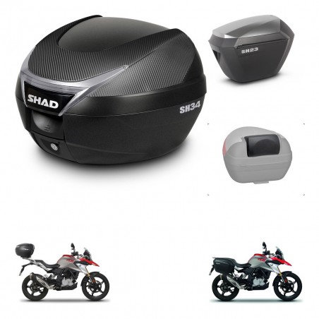SHAD Maletas sh23 alu + soporte montaje baul SH34 accesorios KIT-473965