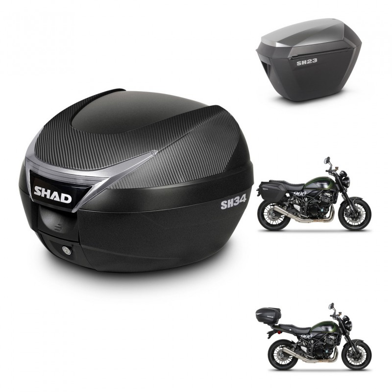 SHAD Maletas sh23 alu + soporte montaje baul SH34 KIT-473985