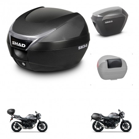 SHAD Maletas sh23 alu + soporte montaje baul SH34 accesorios KIT-473997