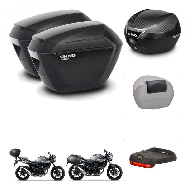 SHAD Trunk SH34 + mounting bracket suitcases sh23 accessories KIT-473998