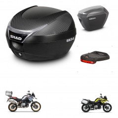 SHAD Maletas sh23 alu + soporte montaje baul SH34 accesorios KIT-474003