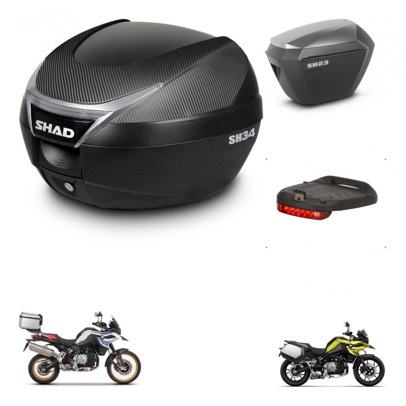 SHAD Maletas sh23 alu + soporte montaje baul SH34 accesorios KIT-474003