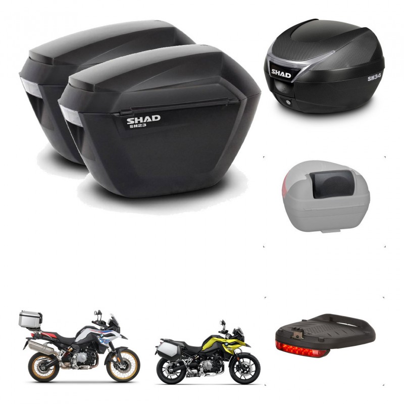 SHAD Trunk SH34 + mounting bracket suitcases sh23 accessories KIT-474006