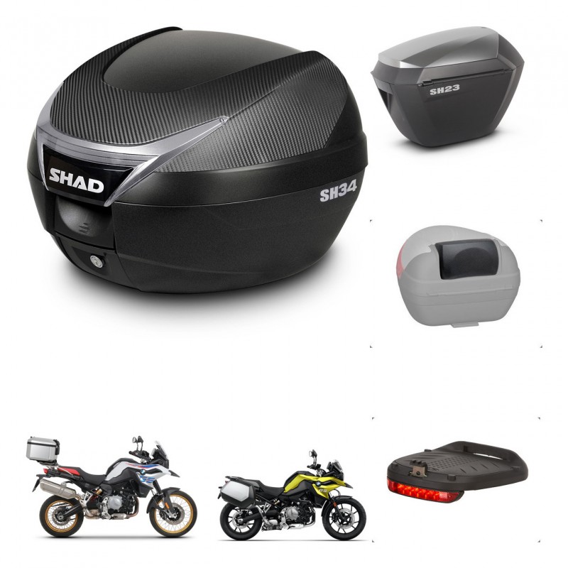 SHAD Maletas sh23 alu + soporte montaje baul SH34 accesorios KIT-474007
