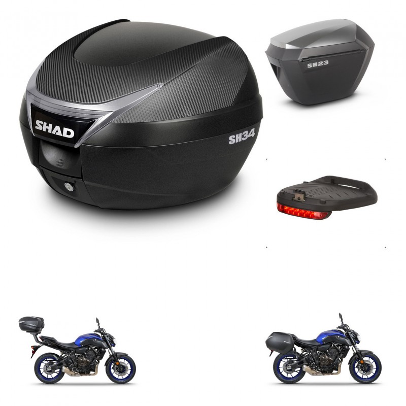 SHAD Maletas sh23 alu + soporte montaje baul SH34 accesorios KIT-474011