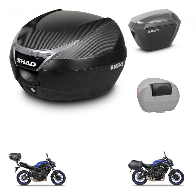 SHAD Maletas sh23 alu + soporte montaje baul SH34 accesorios KIT-474013