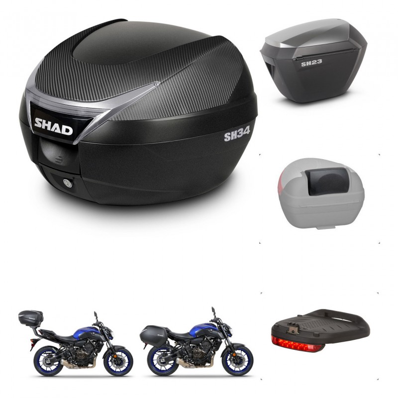 SHAD Maletas sh23 alu + soporte montaje baul SH34 accesorios KIT-474015