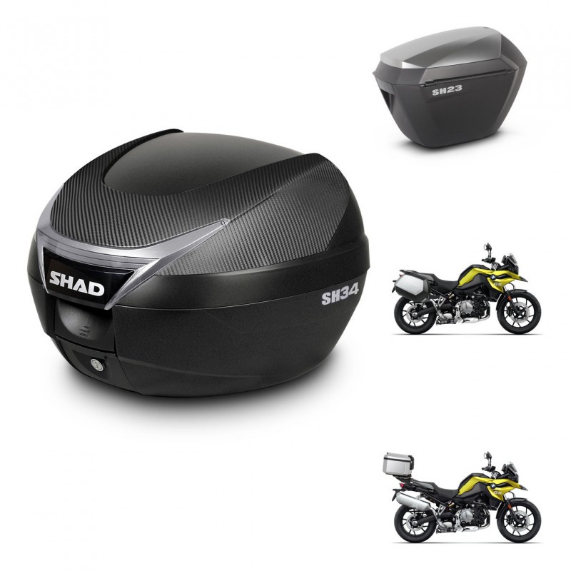 SHAD Maletas sh23 alu + soporte montaje baul SH34 KIT-474017