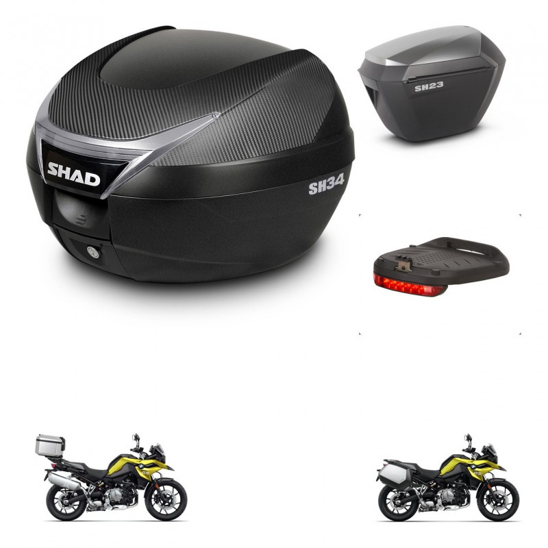 SHAD Maletas sh23 alu + soporte montaje baul SH34 accesorios KIT-474019