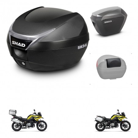 SHAD Maletas sh23 alu + soporte montaje baul SH34 accesorios KIT-474021