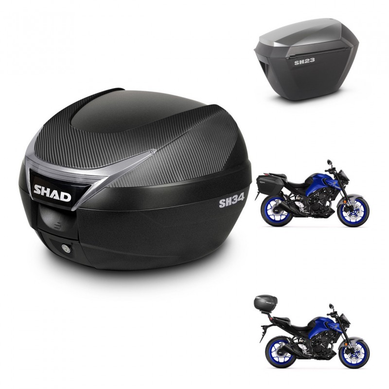 SHAD Maletas sh23 alu + soporte montaje baul SH34 KIT-474033