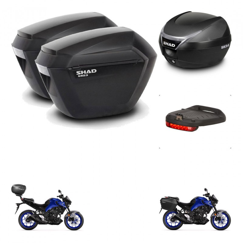 SHAD Trunk SH34 + mounting bracket suitcases sh23 accessories KIT-474034