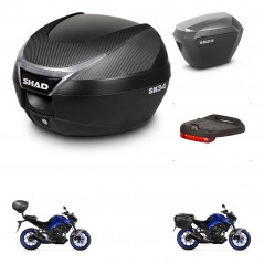 SHAD Maletas sh23 alu + soporte montaje baul SH34 accesorios KIT-474035