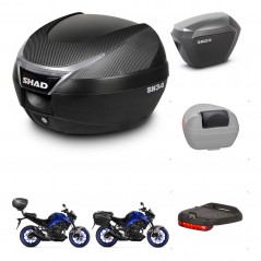 SHAD Maletas sh23 alu + soporte montaje baul SH34 accesorios KIT-474039