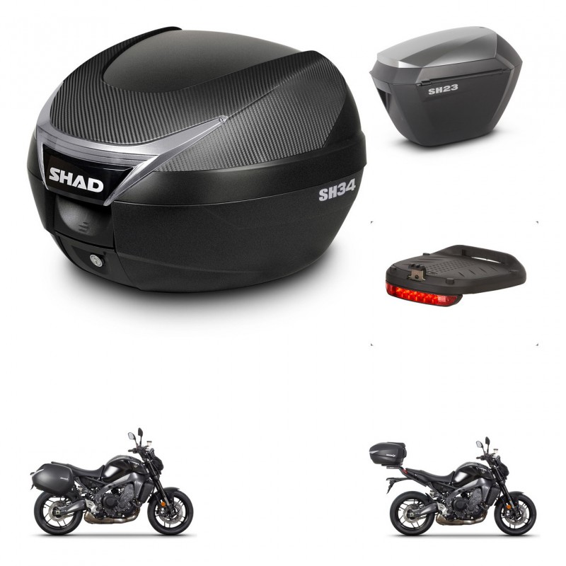 SHAD Maletas sh23 alu + soporte montaje baul SH34 accesorios KIT-474043