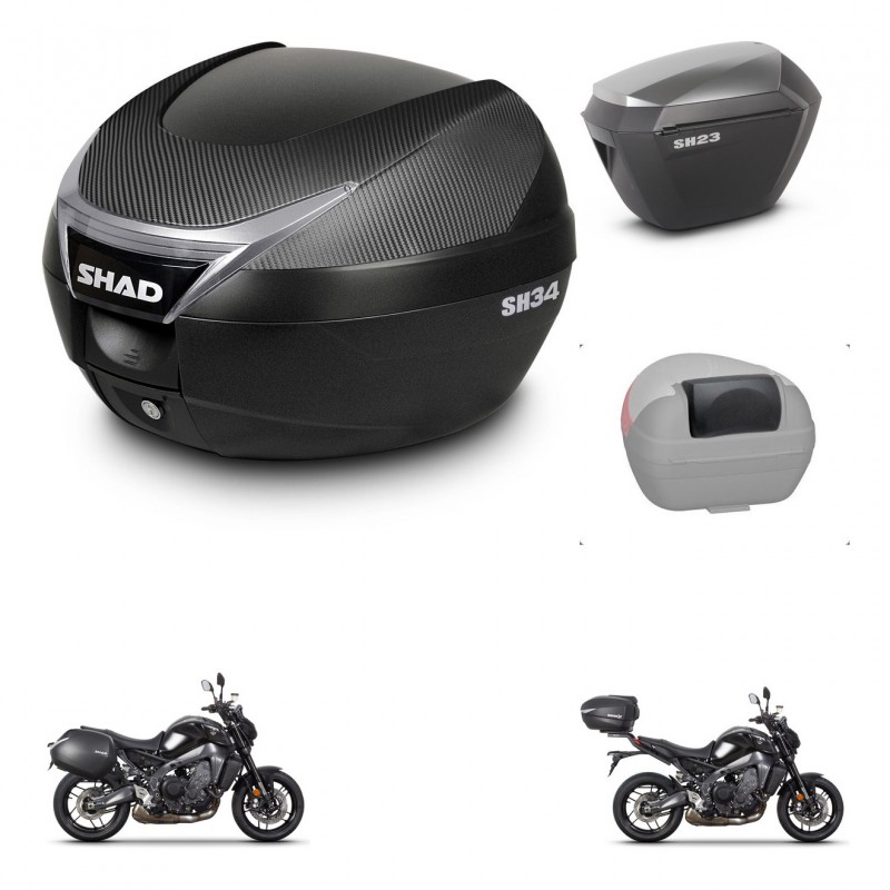 SHAD Maletas sh23 alu + soporte montaje baul SH34 accesorios KIT-474045