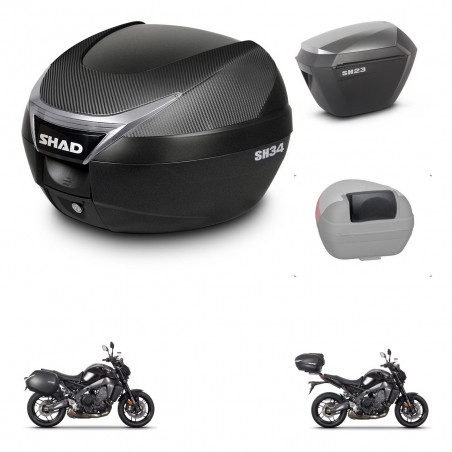 SHAD SH23 alu suitcases + mounting bracket SH34 trunk accessories KIT-474045