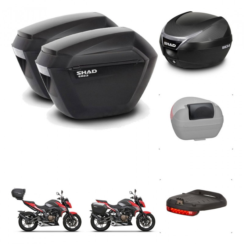 SHAD Trunk SH34 + mounting bracket suitcases sh23 accessories KIT-474062